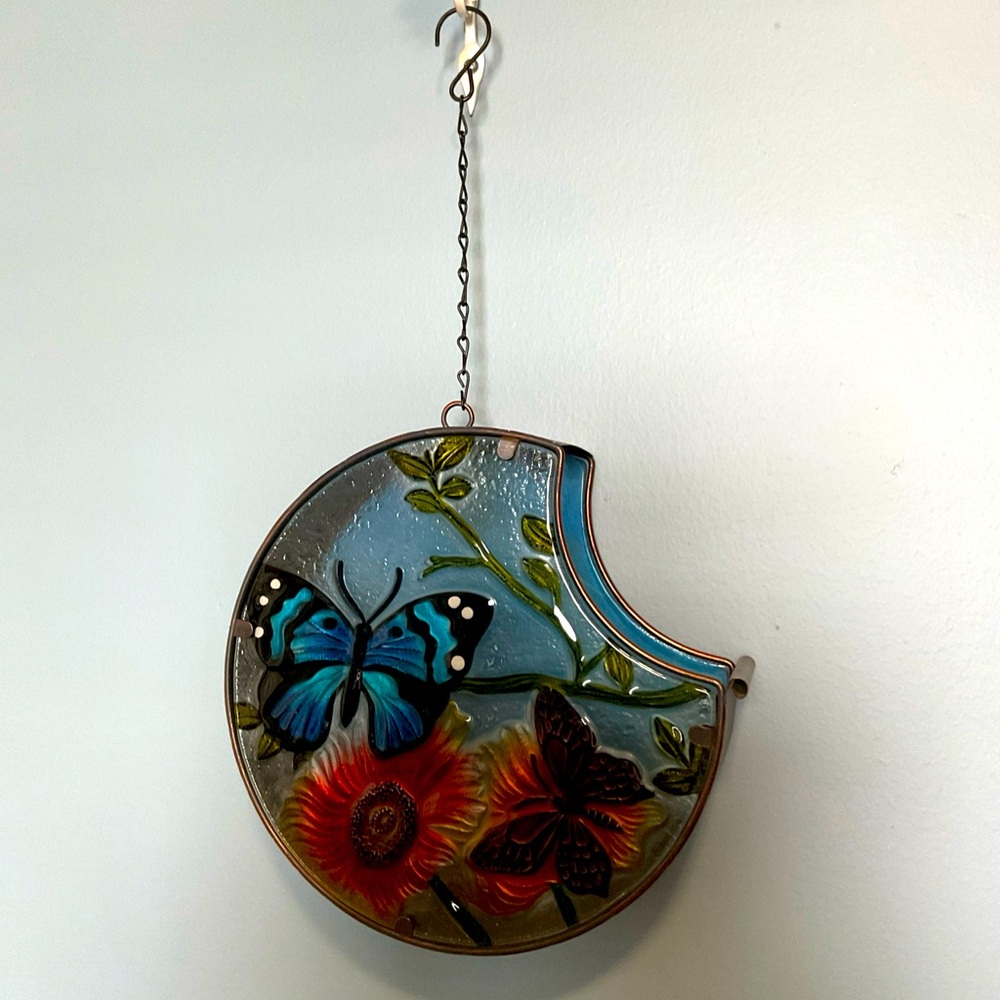Butterfly and flower bird feeders
